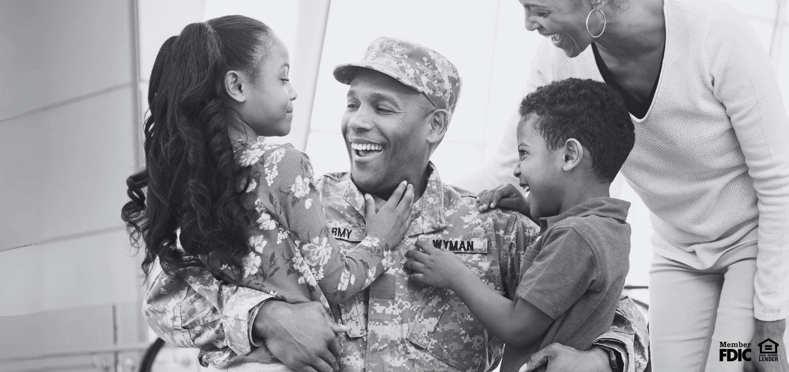 military family spending quality time together